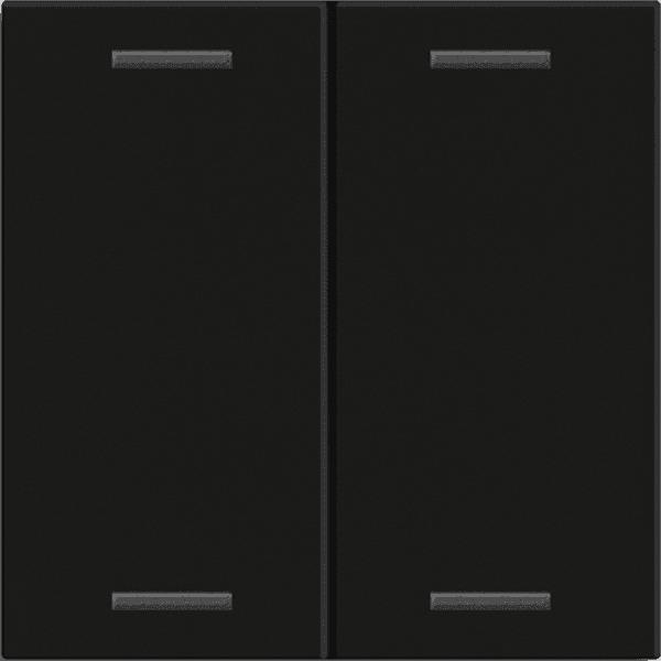 BE-TAL550206.01 KNX Push Button Lite 55 2 gang, Black matt finish