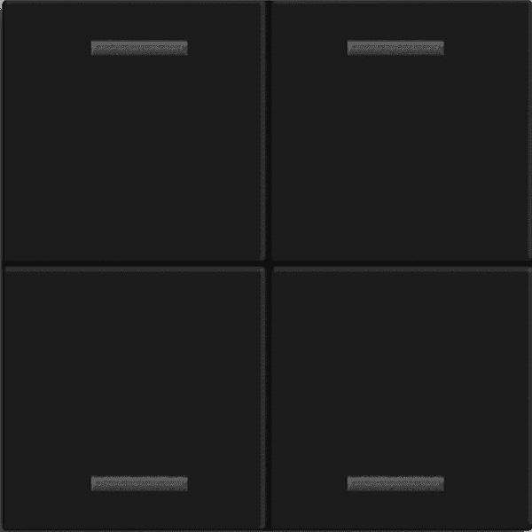 BE-TAL55W406.01 MDT Rocker for the KNX Push Button Light 55 4 gang, Black matt finish